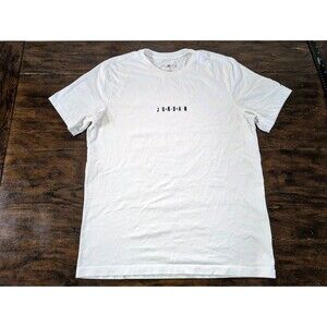 Nike Men's L Air Jordan EMB Air Short Sleeve Shirt White DM3182-100